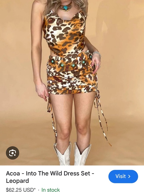 Acoa Dresses & Skirts - Acoa Into The Wild Leopard Mini Skirt – Brown/White Leopard